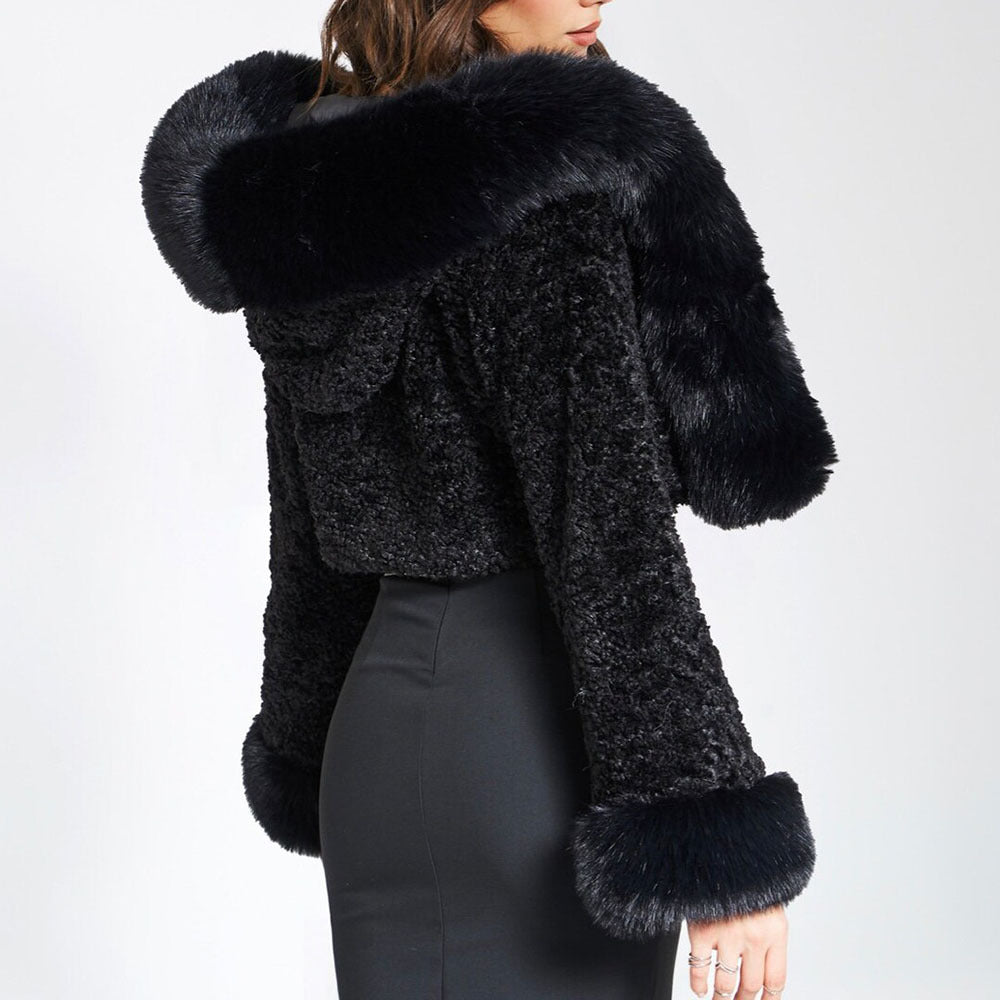 Matilde | Chaqueta corta de pelo sintético