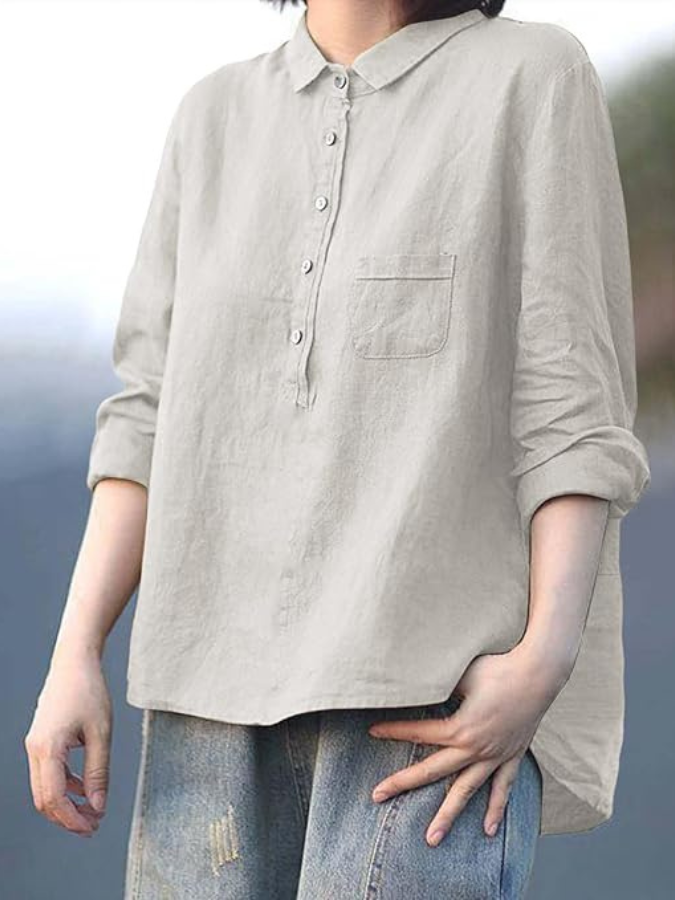 Celeste | Blusa vintage ligera y transpirable
