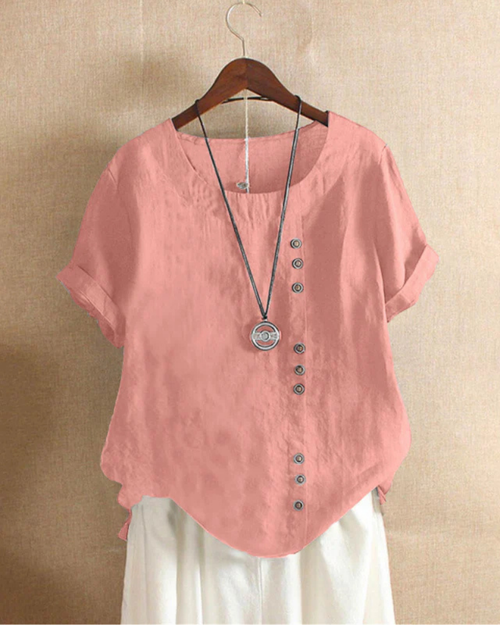 Ainara | Blusa casual con botones asimétricos