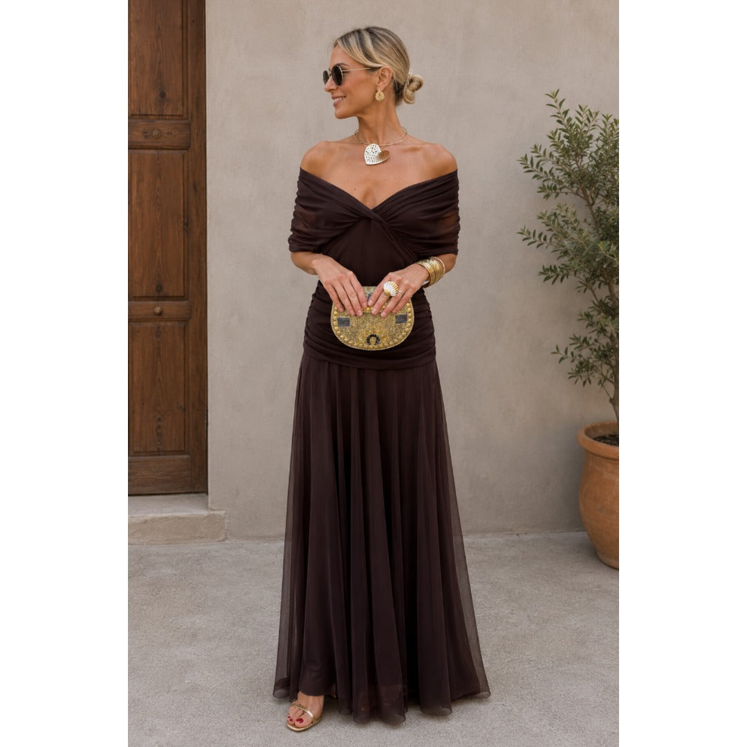 Inés | Vestido largo floral con escote en V