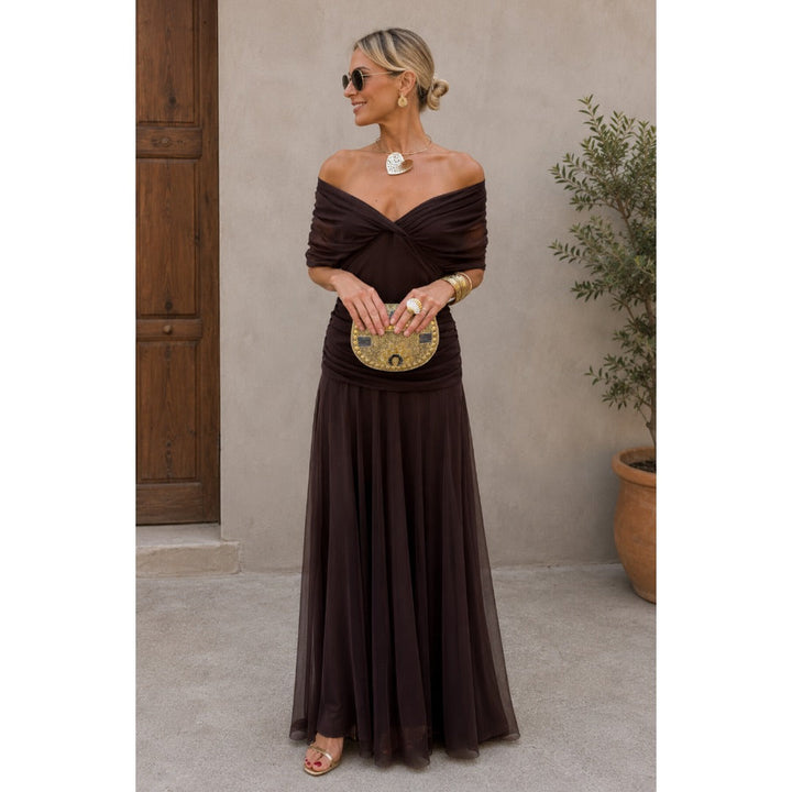 Inés | Vestido largo floral con escote en V