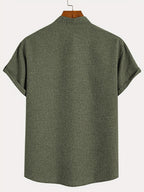 Sabino | Camisa de manga corta con cuello mao