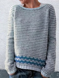 Galia | Jersey de punto a rayas con escote amplio