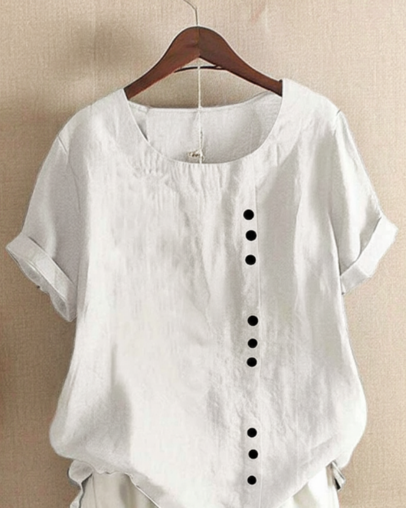 Ainara | Blusa casual con botones asimétricos