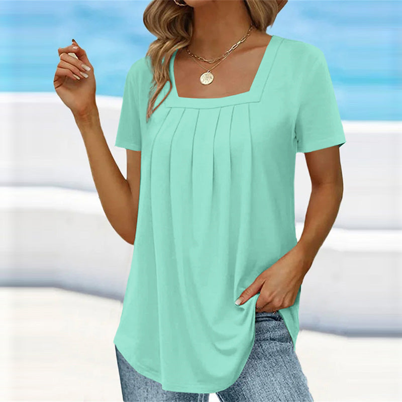 Jara | Blusa fluida con escote cuadrado