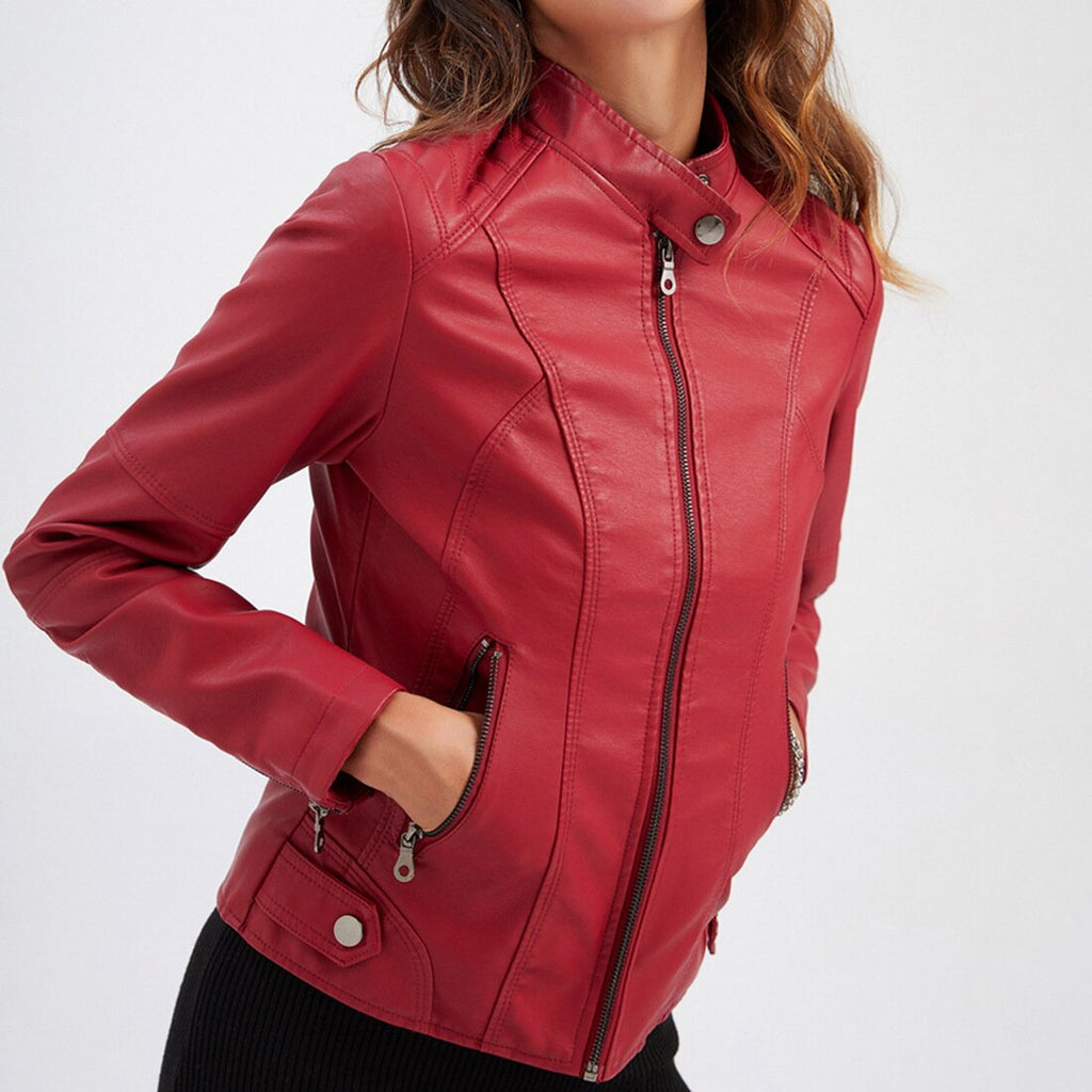 Karla | Chaqueta efecto piel clásica