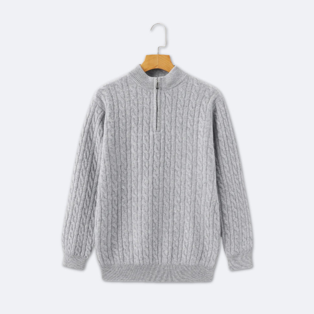 Wenceslao | Jersey de ochos con media cremallera