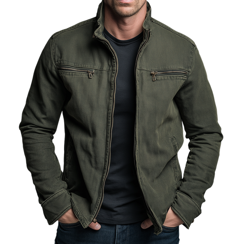 Tristán | Chaqueta vintage de algodón con cremallera