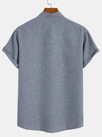 Sabino | Camisa de manga corta con cuello mao
