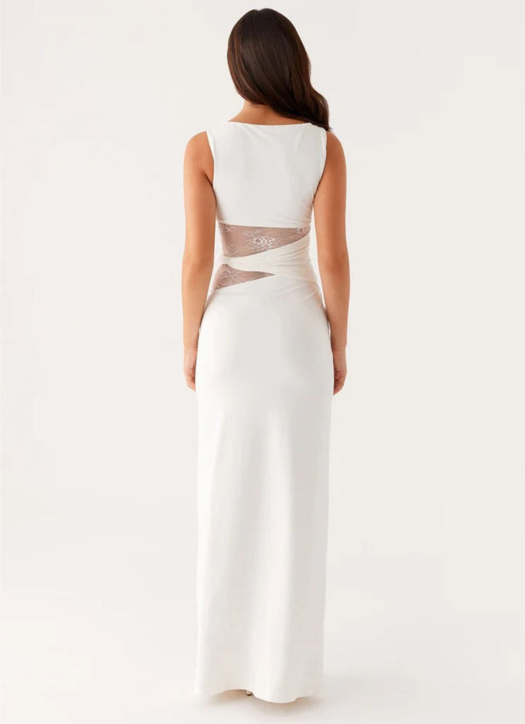 Evelyn | Abendkleid mit Spitzenausschnitten