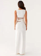 Evelyn | Abendkleid mit Spitzenausschnitten