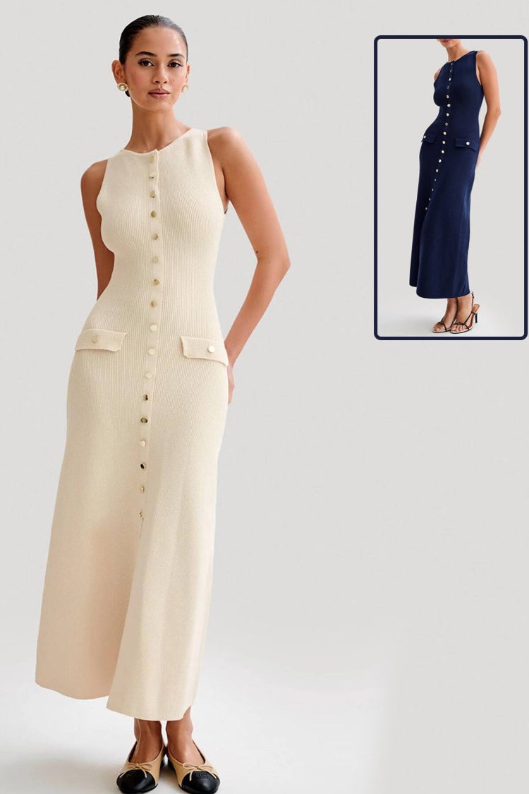 LuxeKnit | Sleek Knit Maxi Dress
