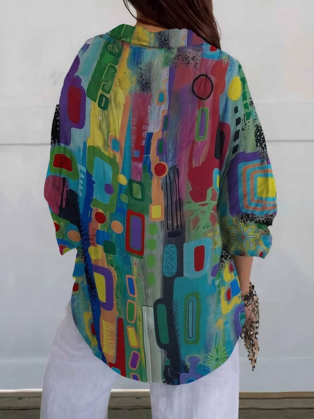 Belén | Camisa de estampado geométrico