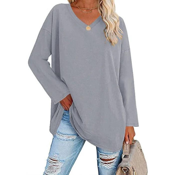 Anabel | Jersey con cuello de pico y corte holgado