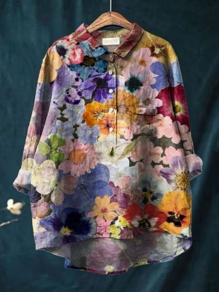 Olalla | Blusa vintage floral de aire francés