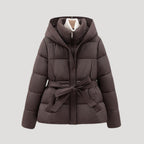 Mónica | Chaqueta acolchada con capucha y cinturón