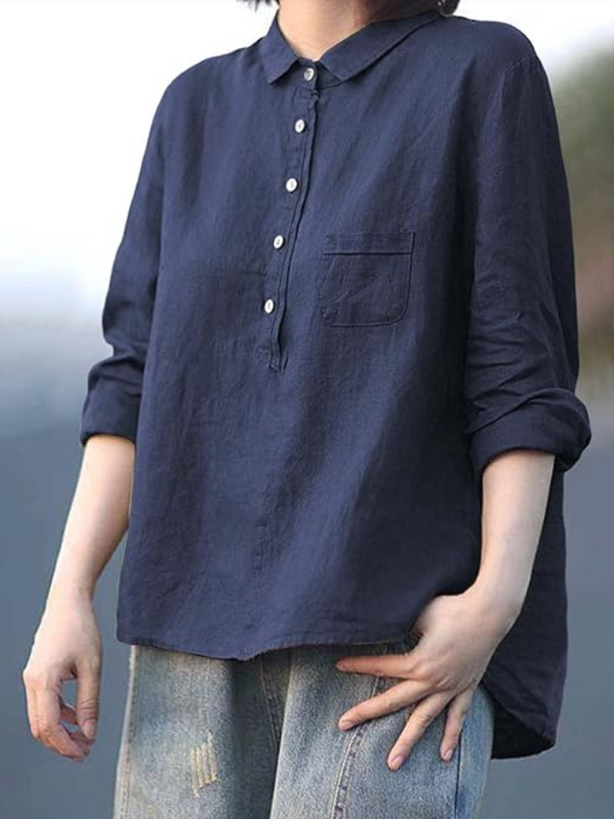 Celeste | Blusa vintage ligera y transpirable