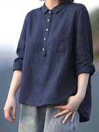 Celeste | Blusa vintage ligera y transpirable