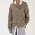 Vest Dames Gebreid met Asymmetrische Zoom en Zachte Warme Stof