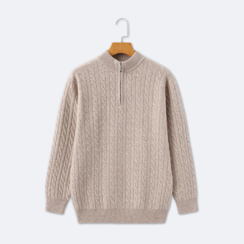 Wenceslao | Jersey de ochos con media cremallera