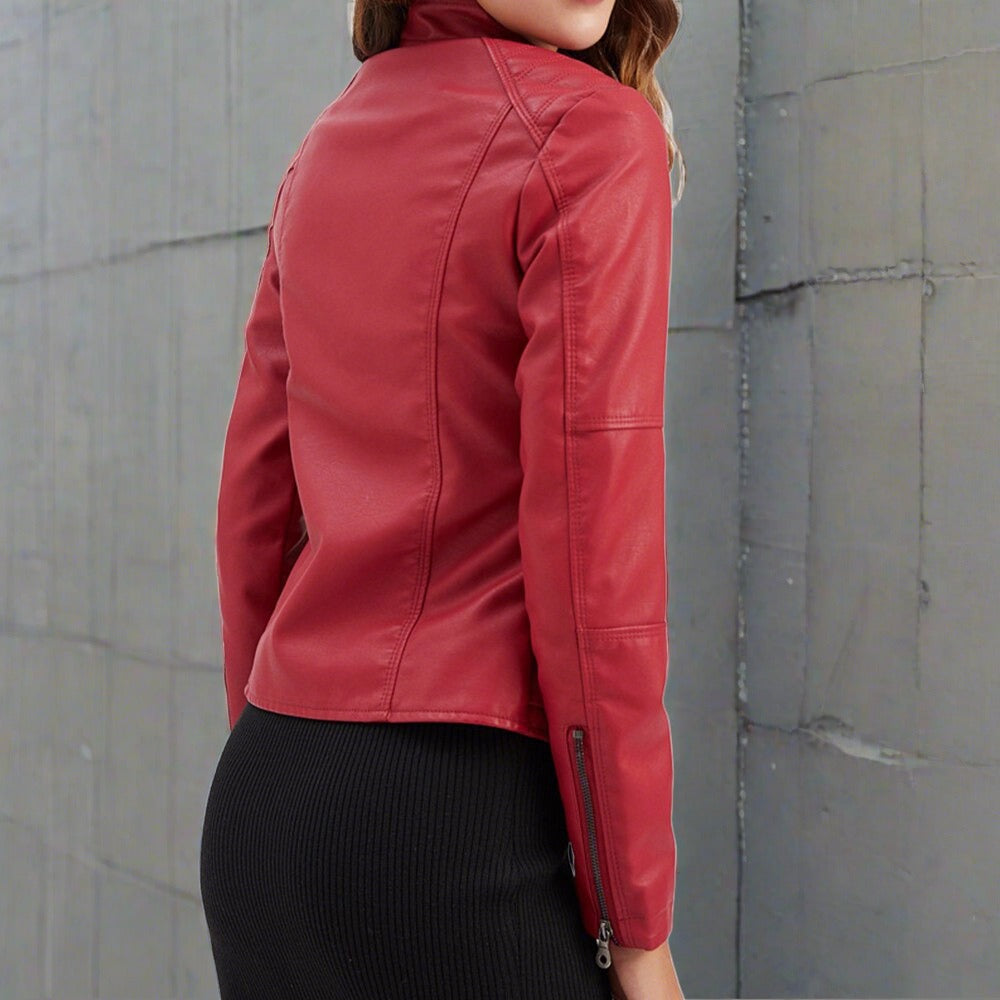 Karla | Chaqueta efecto piel clásica