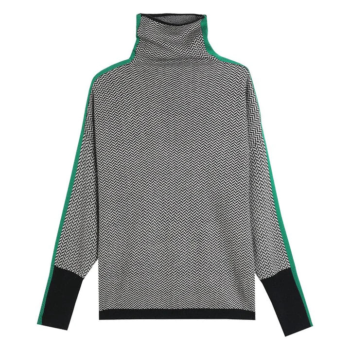 Cecilia | Jersey de cuello alto con punto texturizado