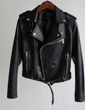 Tussenjas Dames van Leer met Ritsdetails en een Slank Silhouet