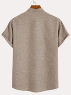 Sabino | Camisa de manga corta con cuello mao
