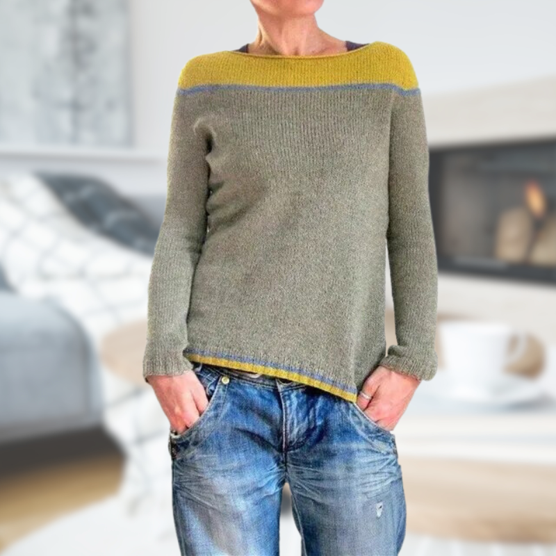Soledad | Jersey a rayas con cuello amplio