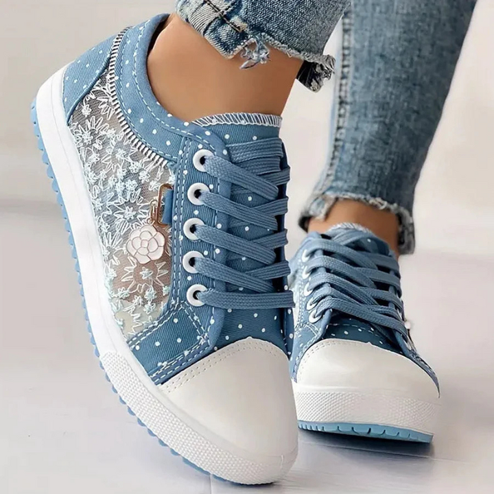 Lotte | Zapatillas elegantes de mujer con detalles florales