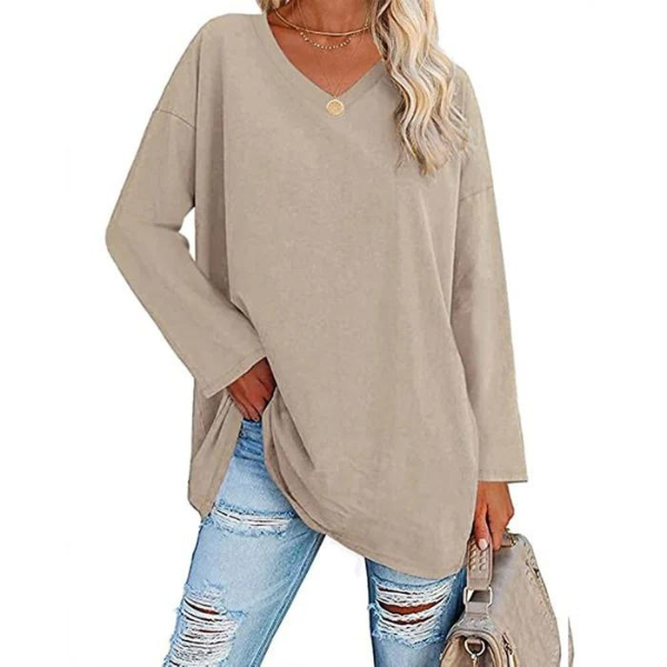 Anabel | Jersey con cuello de pico y corte holgado