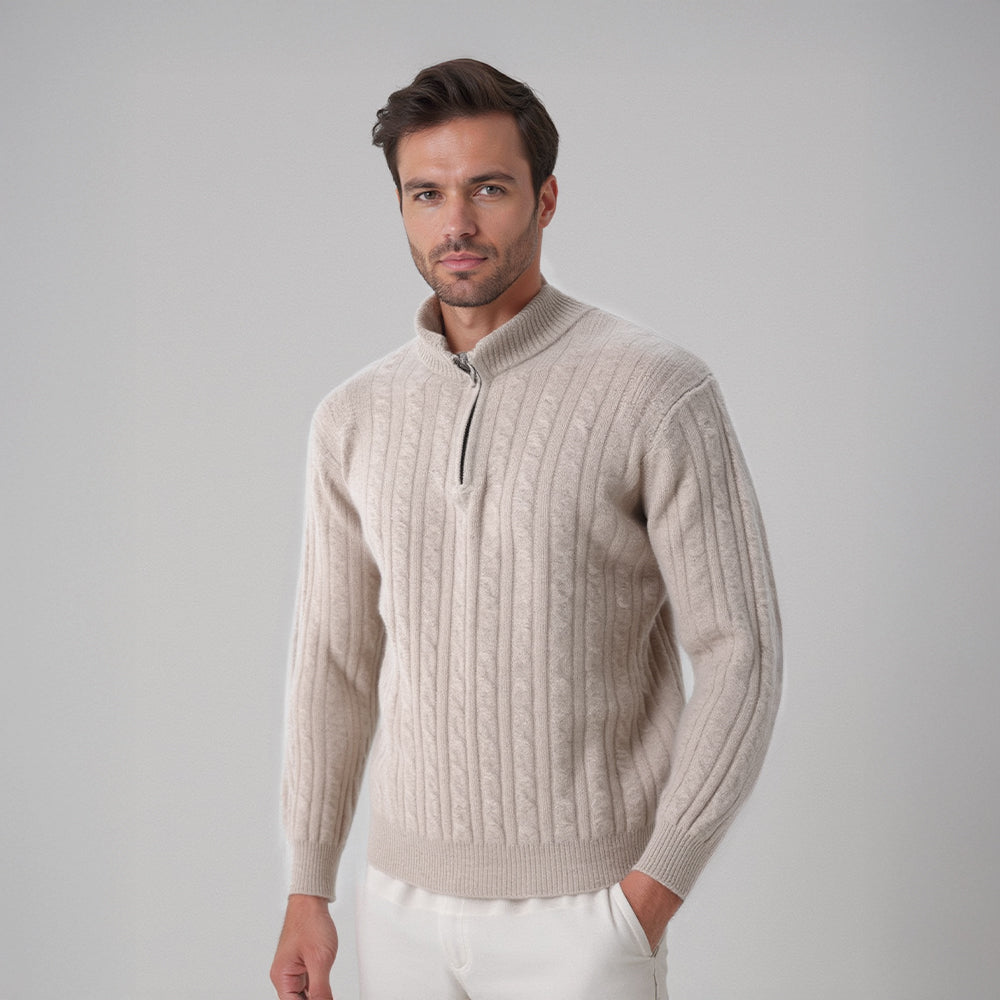 Wenceslao | Jersey de ochos con media cremallera