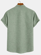 Sabino | Camisa de manga corta con cuello mao