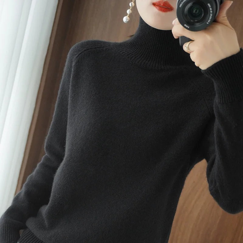 Brenda | Jersey de cuello alto de punto suave