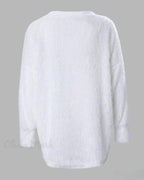 Magdalena | Jersey de punto con cuello de pico y perlas
