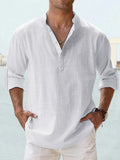 Fulgencio | Camisa de lino y algodón con cuello mao