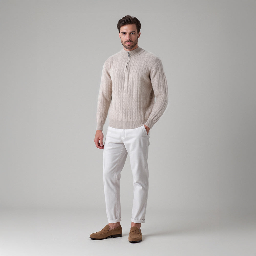 Wenceslao | Jersey de ochos con media cremallera