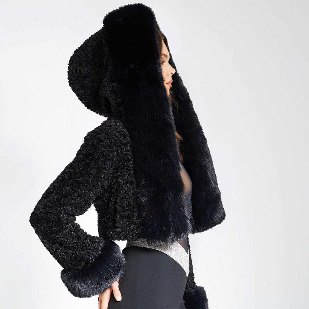 Matilde | Chaqueta corta de pelo sintético