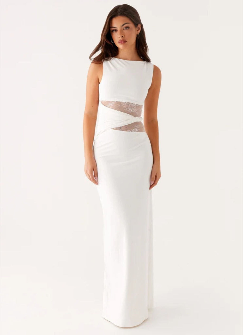 Evelyn | Abendkleid mit Spitzenausschnitten
