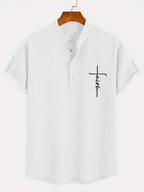 Sabino | Camisa de manga corta con cuello mao