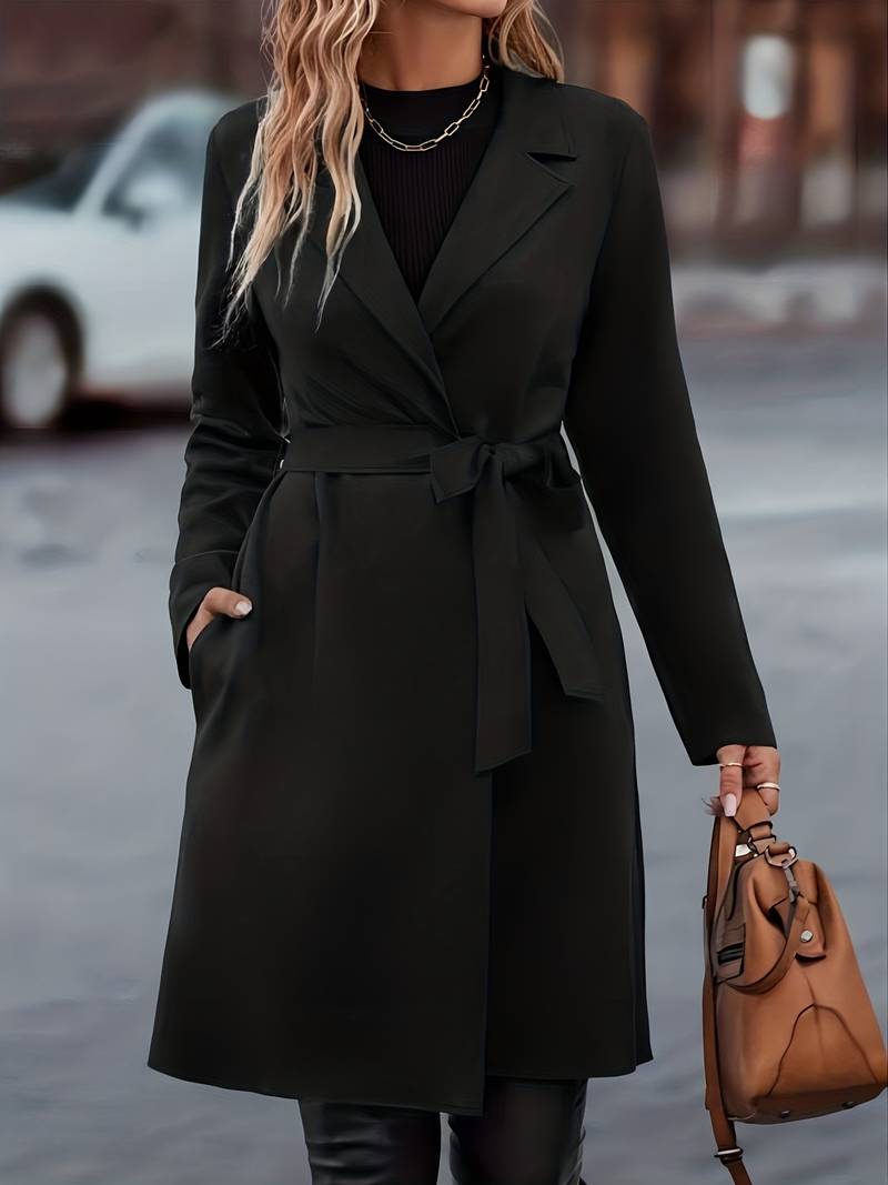 Winterjas Dames Lang met Ruime Zakken en Klassiek Warm Ontwerp