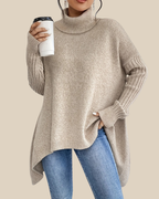 Josefina | Jersey oversize de cuello alto y corte largo
