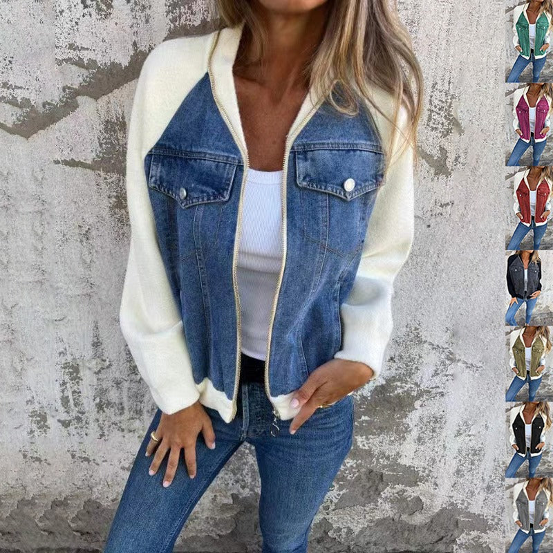 Tussenjas Dames van Stevig Denim met Ruime en Functionele Zakken