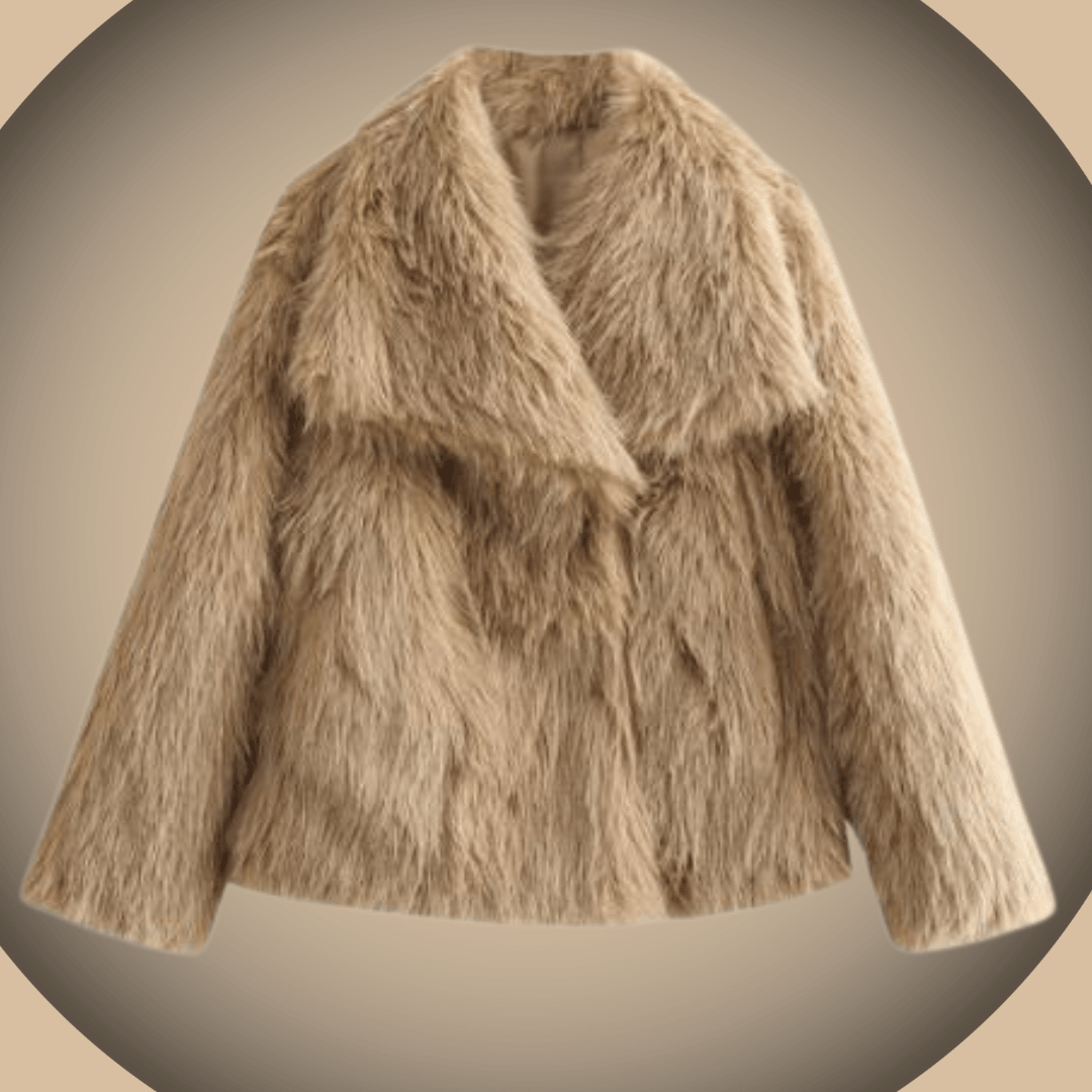 Gracia | Chaqueta de peluche con cuello solapa