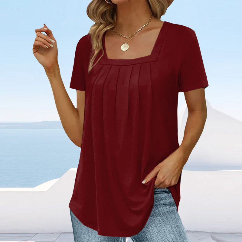 Jara | Blusa fluida con escote cuadrado
