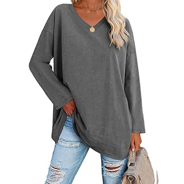 Anabel | Jersey con cuello de pico y corte holgado