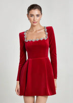 Clara | Samt-Minikleid