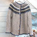 Cardigan Heren Gebreid met Scandinavische Patronen en Knoopsluiting