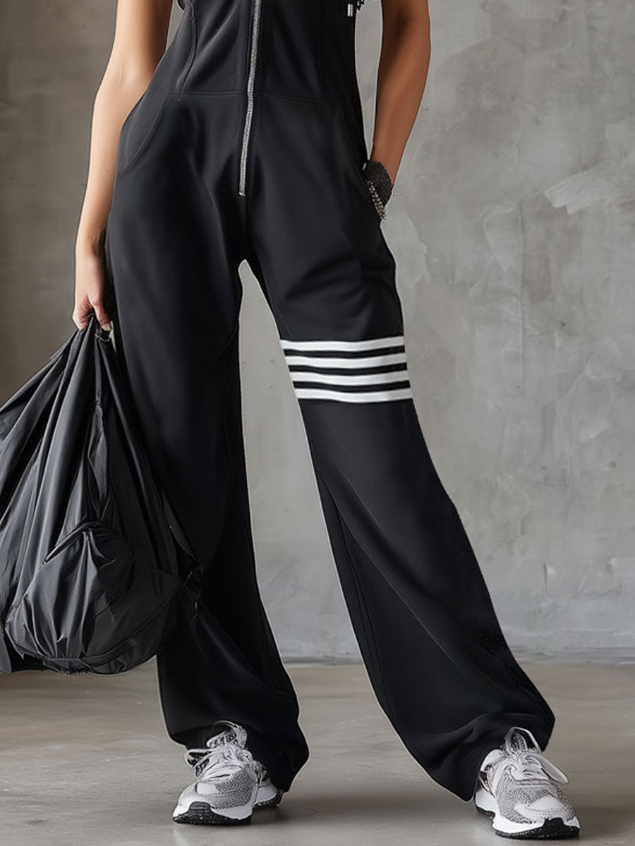 Abby | Sport Luxe Kapuzen-Jumpsuit