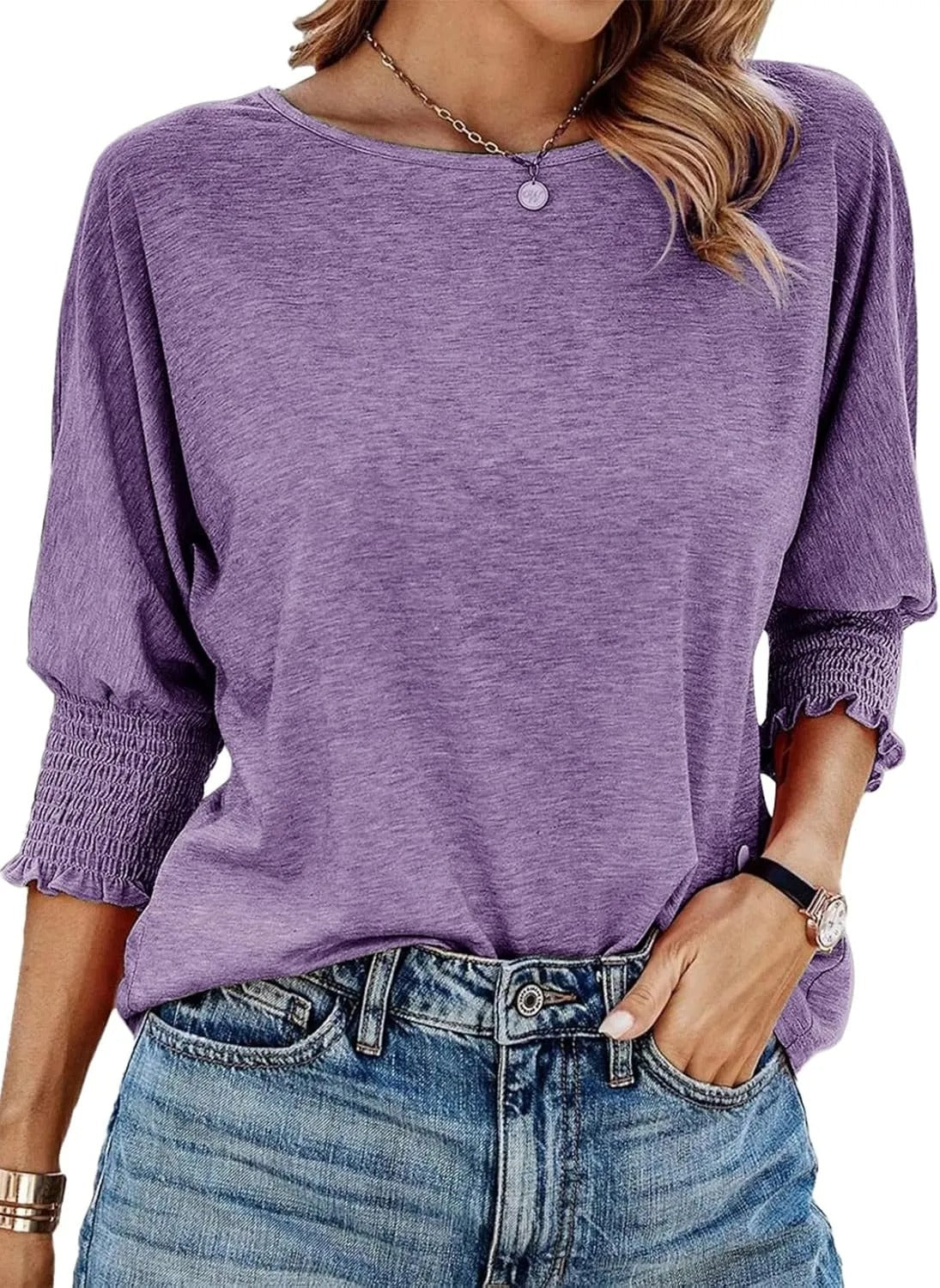 Berta | Blusa sencilla de cuello redondo